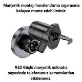 Coofbe Güçlü Metal Magsafe Ayarlanabilir Havalandırma Girişli 15W Araç Şarjı Ve Araç Telefon Tutucu 