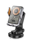 HOCO HW8 Transparent Discovery Edition Kablosuz Şarjlı Araç İçi Torpido Üstü Telefon Tutucu
