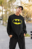 Batman Logo Baskılı Unisex Oversize Dc Karakter Sweatshirt