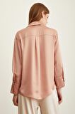 Basic Saten Gömlek Pudra