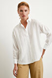 Dokulu Gömlek Beyaz