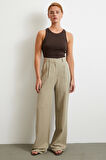 Keten Palazzo Pantolon Gri