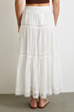Dantelli Maxi Etek Beyaz
