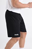 Diadora Düz  Siyah Antrenman - Spor Şort - DDANT-SORT
