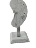 Earcuff Çelik Zirkon Taşlı Balina Kuyruğu GÜmüş Renk Kıkırdak Küpe+Küpe