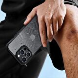 Coofbe Darbe Emici Solmaz Parmak İzi Bırakmaz Hidrofobik Lens Korumalı İphone 15 Pro Kılıf Buzlu Kılıf