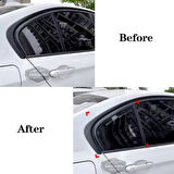 Bmw 3 Serisi F30 2012-2018 Uyumlu Kelebek Cam Izgarası Kelebek Cam Vizörü İthal Havalandırma Sağ Sol Takım Parlak Siyah 1.Sınıf