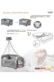 Holmer Coolstyle (Deluxe Kumaş) Premium Cibinlikli Anne Yanı/Oyun Parkı/Park yatak 70x110cm Deluxe Gri