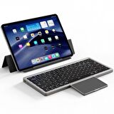 Coofbe 2in1 Telefon Tablet Laptop Bluetooth Kablosuz Klavye Touchpad Ve Stand Şarjlı Bluetooth Klavye 