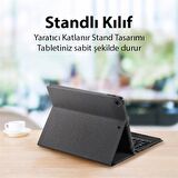 Coofbe Manyetik PU Deri Stantlı iPad  iPad 7-8-9 10.2 Kılıf iPad 7 8 9 Bluetooth Klavye Touchpad Uyku Modlu