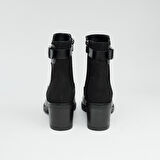 Hakiki Deri Topuklu Fermuarlı Kadın Bot 