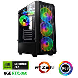 Xaser Xsr1144 Ryzen 7 5700X 32GB Ram 2TB M.2 NVMe SSD 8GB RTX5060 27" 180Hz Oyuncu Bilgisayarı