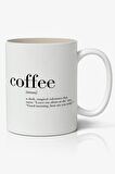 Coffee (Kahve) Tasarımlı Kupa Bardak Baskılı Kahve Kupa Bardak
