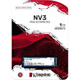 Kingston 1TB NV3 NVMe Gen4 Okuma 6000MB-Yazma 4000MB M.2 SSD