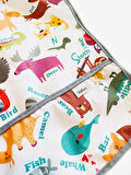 yorni 3-6 Yaş Zoo, Sıvı Geçirmez, Makinede Yıkanabilir, Uzun Kollu Boyundan Bağlamalı Bebek Mama Önlüğü