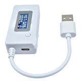 DC 3-7V USB Voltmetre Ampermetre Göstergeli Mobile Şarj Kapasite Test Edici