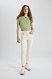 DeFacto Slim Fit Dar Kesim Polo Yaka Kısa Kollu Triko Tişört N9752AZ24SPGN744