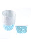 Mavi Zemin Beyaz Puantiyeli Muffin Kabı 50X39 25'Li