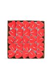 50'li Tealight Mum Kalp Kırmızı-mm043