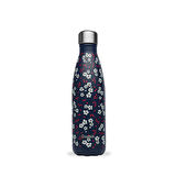 Qwetch QD3470 Çiçek Desenli Isı Yalıtımlı 500ml Termos - Lacivert