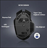 İNPHİC F1 Kablosuz Fare, Şarj Edilebilir Sessiz Kullanım 2.4G 500 mAh USB Mouse