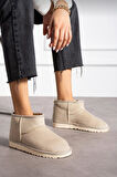 Kadın Mini Süet Içi Tüylü Yüksek İnce Taban Kışlık Bot & Bootie