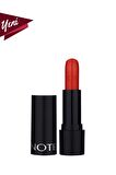 Note Deep Impact Lipstick Kremsi Dokulu Yarı Parlak Ruj 12 Flaming Heart Red - Kırmızı