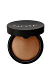 Note Baked Powder Işıltılı Bitişli Highlighter Toz Yüz Pudrası 03 Caramel Cake