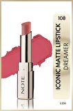 Note Iconic Matte Lipstick Kalıcı Mat Ruj 108 Dreamer - Pembe