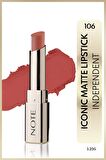Note Iconic Matte Lipstick Kalıcı Mat Ruj 106 Independent - Nude