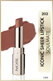 Note Iconic Sheer Lipstick Nemlendirici Parlak Ruj 202 Soulmate - Nude