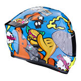 Scorpion EXO-JNR Air FUN Kapalı Çocuk Motosiklet Kaskı MaviOranj