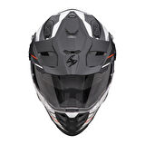 Scorpion ADF-9000 Air FEAT Kapalı Motosiklet Kaskı Mat Beyaz  Siyah  Kırmızı