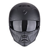 Scorpion EXO COMBAT 2 Spider Web Modüler Motosiklet Kaskı Mat Siyah  Gümüş