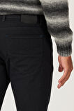 Erkek Antrasit Slim Fit Dar Kesim 5 Cepli Desenli Esnek Pantolon