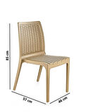Omnipazar SY-2523 Rattan Bahçe Sandalye 4'lü Set