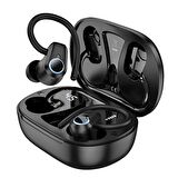 Coofbe Bluetooth Vers.5.3 Kancalı 500mAh Kulakiçi Bluetooth Kulaklık HIFI Şarj Götergeli Stereo Kulaklık
