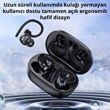 Coofbe Bluetooth Vers.5.3 Kancalı 500mAh Kulakiçi Bluetooth Kulaklık HIFI Şarj Götergeli Stereo Kulaklık