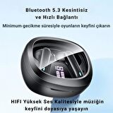 Coofbe Şarj Göstergeli Bluetooth Vers.5.3 TWS Stereo Kulakiçi Bluetooth Kulaklık HIFI Jerry Cipli 