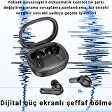 Coofbe Şarj Göstergeli Bluetooth Vers.5.3 TWS Stereo Kulakiçi Bluetooth Kulaklık HIFI Jerry Cipli 