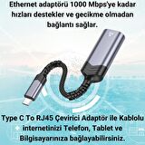 Coofbe 1000 Mbps Type-c To RJ45 Dönüştürücü Type-c OTG Type-c İnternet Dönüştürücü Hub Lan Adaptör