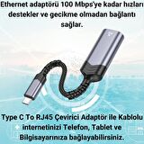 Coofbe 100 Mbps Type-c To RJ45 Dönüştürücü Type-c OTG Type-c İnternet Dönüştürücü Hub Lan Adaptör