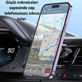 Coofbe 360° Döner Başlıklı Güçlü Mantetik Havalandırma Araç İçi Telefon Tutucu Araç Tutucu