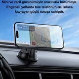 Coofbe 360° Döner Başlıklı Magsafe Uyumlu Torpido Üstü Araç Tutucu İphone 12 13 14 15 Pro Max Uyumlu