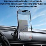 Coofbe 360° Döner Başlıklı Magsafe Uyumlu Torpido Üstü Araç Tutucu İphone 12 13 14 15 Pro Max Uyumlu