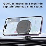 Coofbe 360° Döner Başlıklı Magsafe Uyumlu Torpido Üstü Araç Tutucu İphone 12 13 14 15 Pro Max Uyumlu