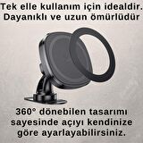 Coofbe 360° Döner Başlıklı Magsafe Uyumlu Torpido Üstü Araç Tutucu İphone 12 13 14 15 Pro Max Uyumlu