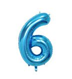 FOLYO BALON RAKAM 6 MAVİ 100CM