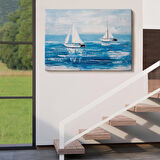 Yaz Yelkenli Dekoratif Kanvas Duvar Tablosu-3711