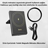 Coofbe Ultra Güçlü Magsafe 15W Kablosuz Araç Şarjı Telefon Tutucu İphone 12 13 14 15 Pro Max Uyumlu